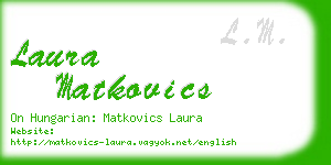 laura matkovics business card